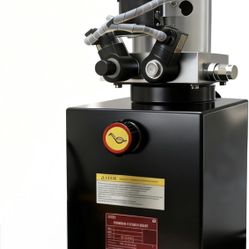 ParnicoTech Hydraulic Pump 15 Quart Doulbe Acting Hydraulic Power Unit 12V DC, 3200 PSI Max Relief Pressure, Hydraulic Pump Dump Trailer Hydraulic Pum