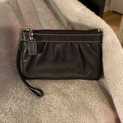 Coach-Vintage Black Wristlet, 7” x 4 1/2”. Excellent Condition.