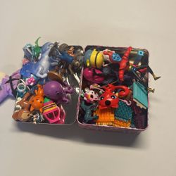 Lunch Box Full Of Toys, Figurines Many Disney