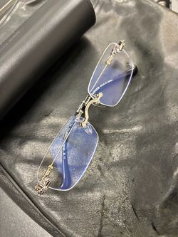 Chrome Hearts Pills III Rimless Glasses Silver & Black