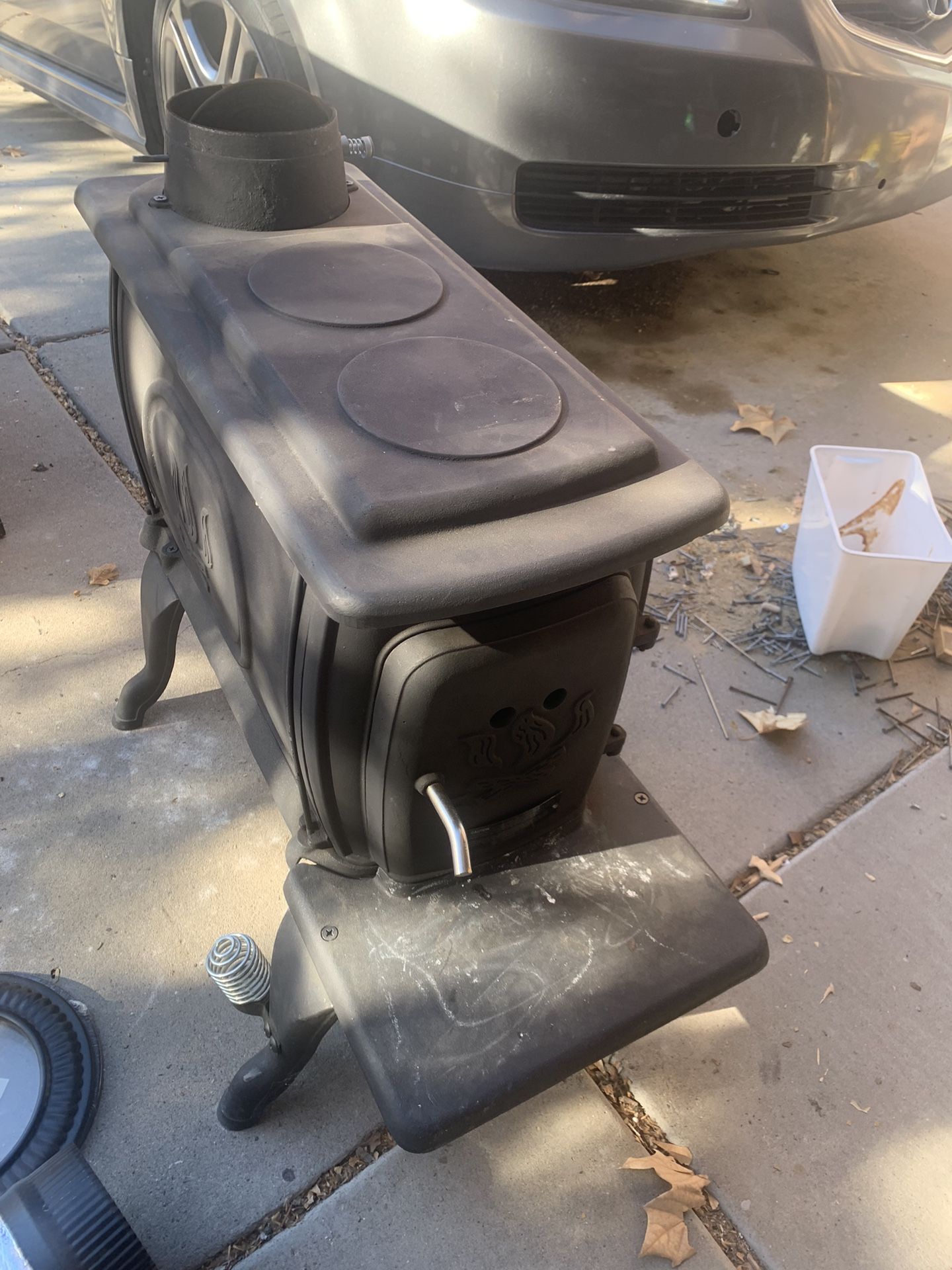 Wood Stove And Pipe