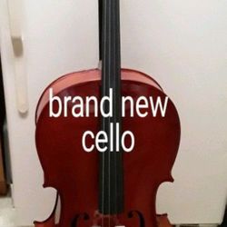 Brand New Maple Wood Cello With Case, Bow And Rosin 