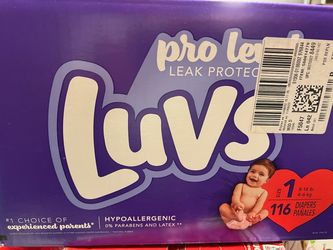 Luvs Size 1 Diapers 116 Count Brand New 