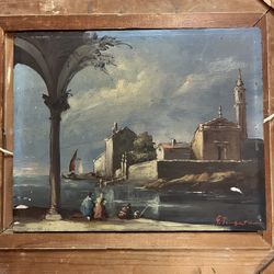 John Cowan Templeton Framed Sicily Oil Painting