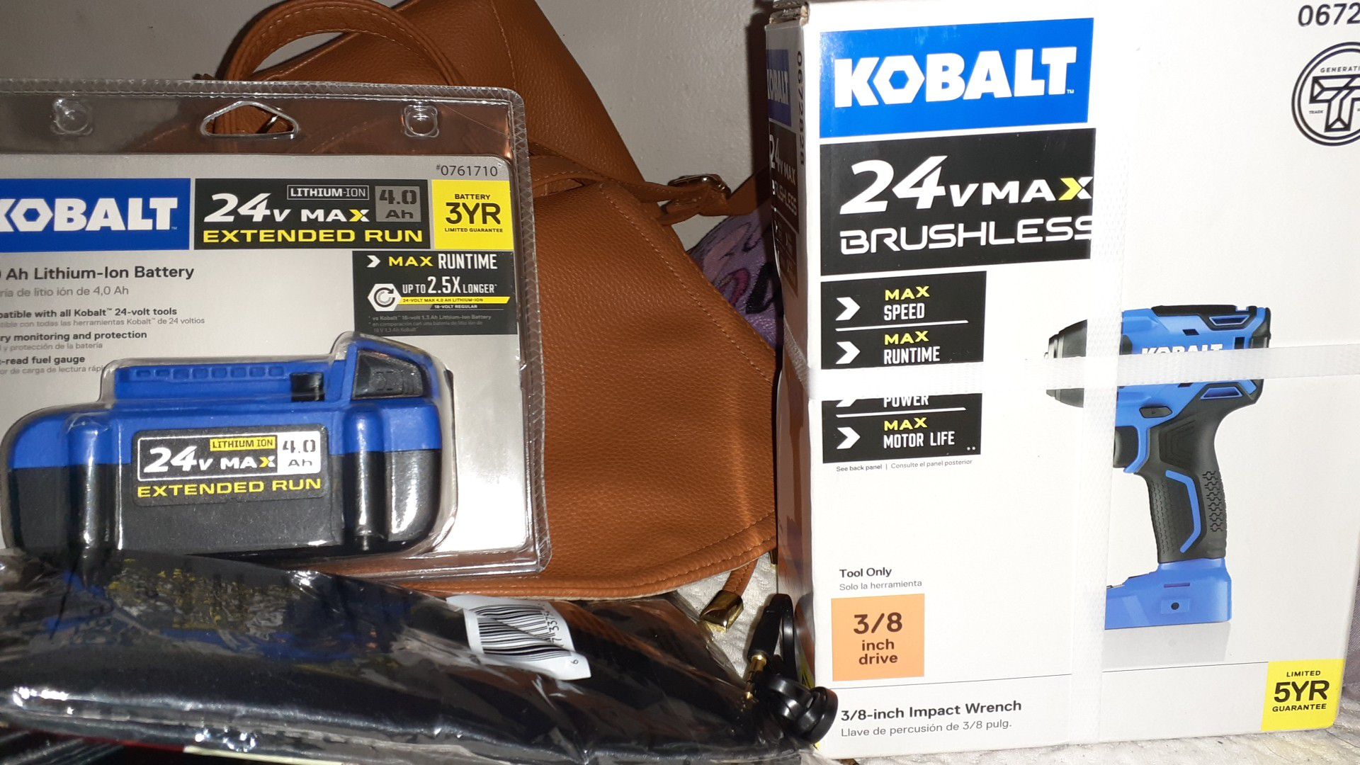 Kobalt drill and extra battery 3yr limited guarantee