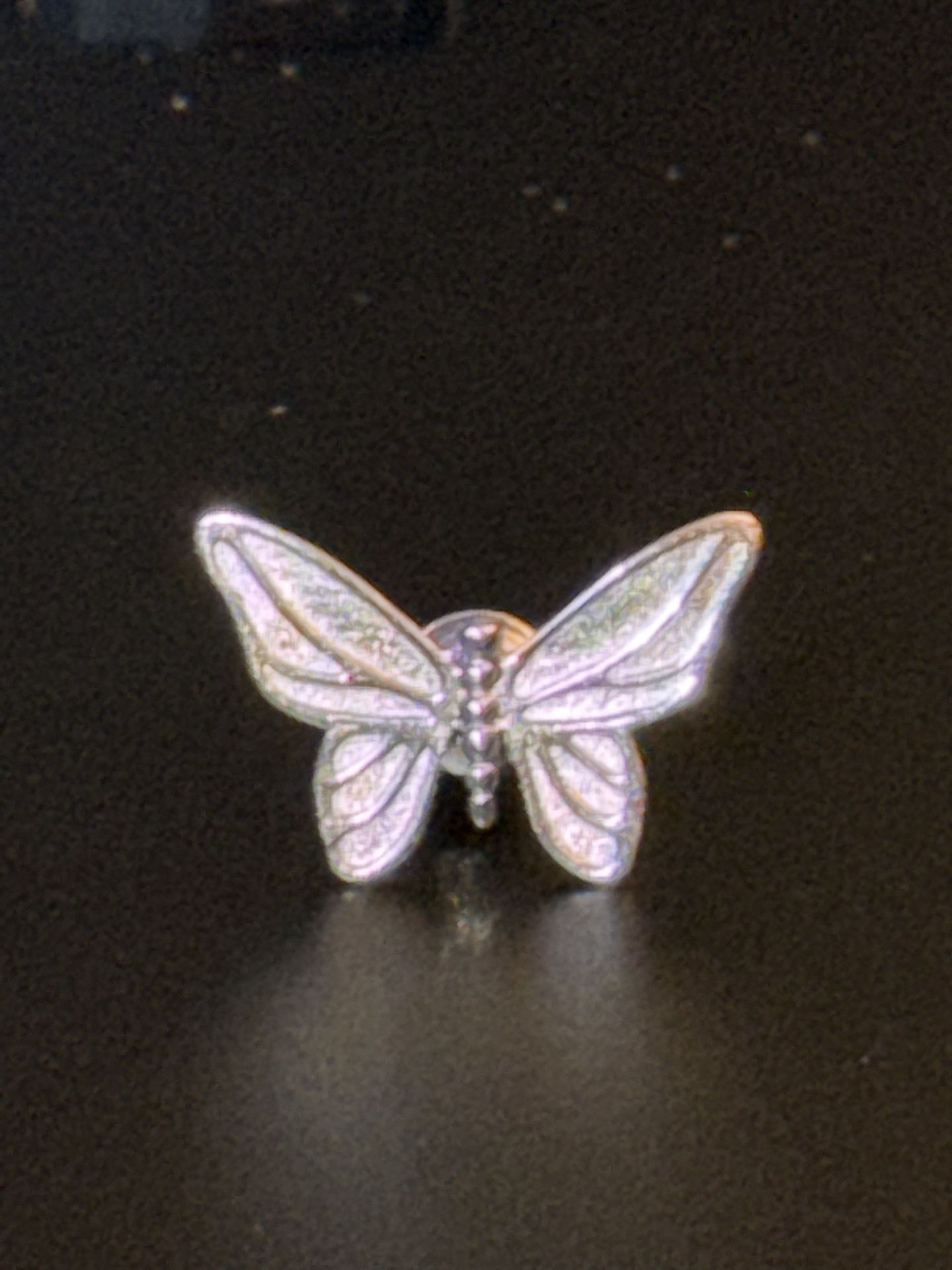 sterling silver butterfly stud
