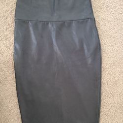 Pleather Pencil Skirt