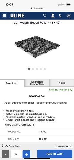 Plastic lite weight pallets