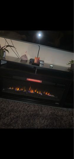 Electric fireplace entertainment center