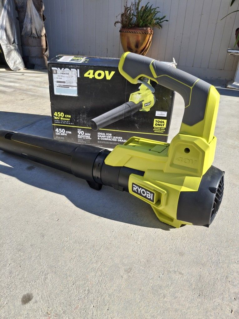 Ryobi 40V 450 Cfm Cordless Jet Fan Leaf Blower (tool only)