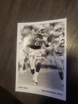 Jerry Rice Autographed Picture And Letter