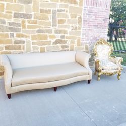 Swaim Originals Classic Long  Curved French Provincial upholstered Sofa