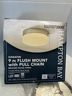 Hanafin 9 in. Light Brushed Nickel Adjustable CCT Integrated LED Flush Mount wit