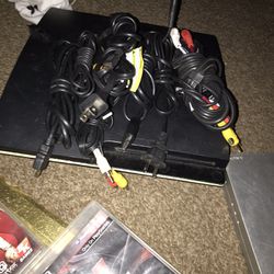 PS3 with 16 games damn near brand new all the cords two controllers a gun for one of the games and controller chargers
