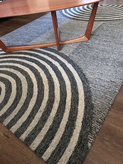 Handmade Tufted Wool Area Rug 5 × 7.6
