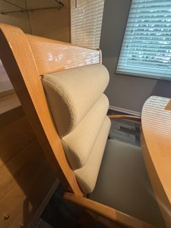 🔥DELIVERY🔥 * Luxury Italian Art Van Dining Set - 6-Piece Solid Wood Set w/ Leaf & Display Hutch