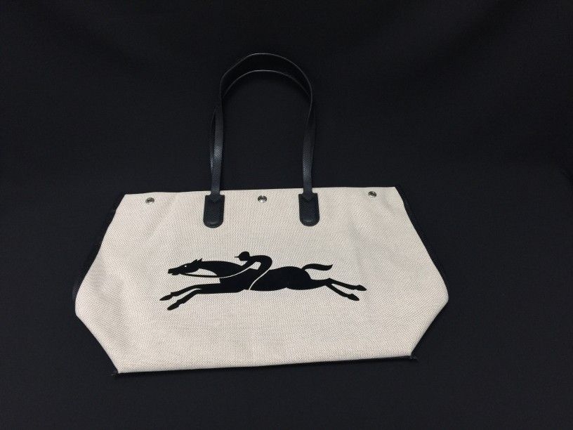 Longchamp Large Canvas Tote Shoulder Bag Travel Bags