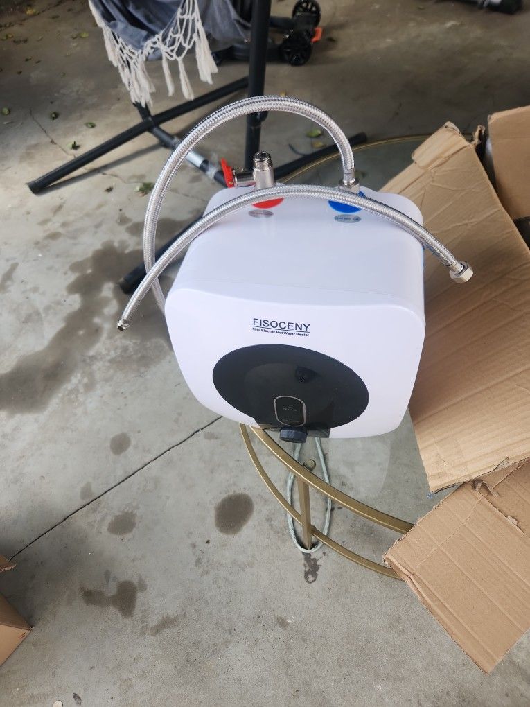 Fisoceny 2.5 Gallon Mini Water Heater Under Sink Small Electric Water Heater 110V 120V 1.5Kw Hot Water Storage Hot Water Heaters