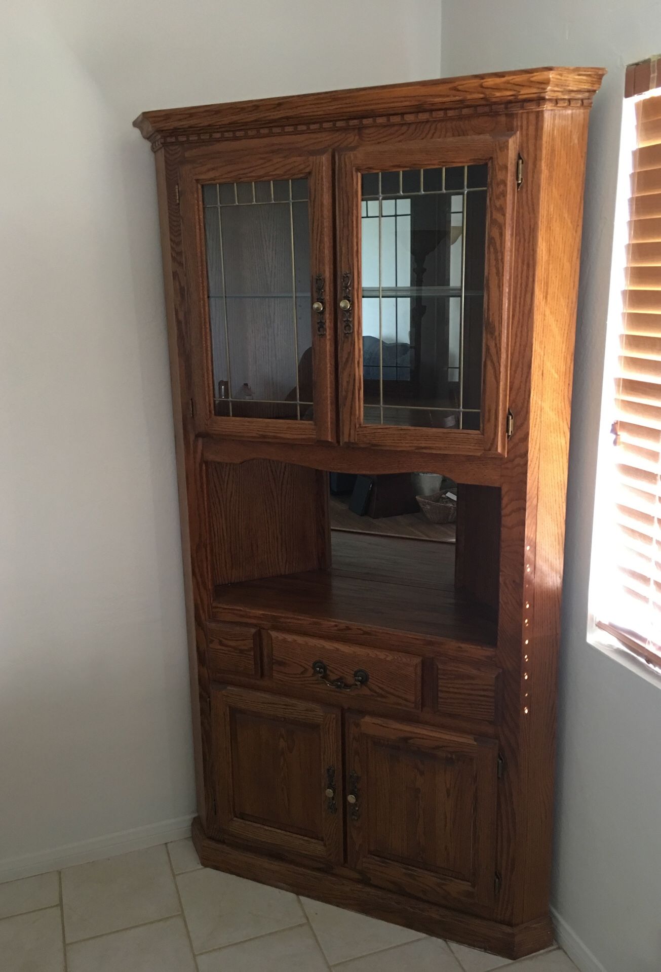 Oak corner hutch for Sale in Brawley, CA OfferUp