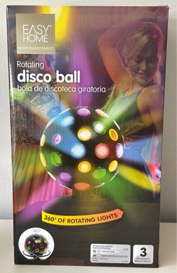 Easy Home Tabletop Rotating Disco Ball Light In Original Box 🔴Read Full Description Below🔵
