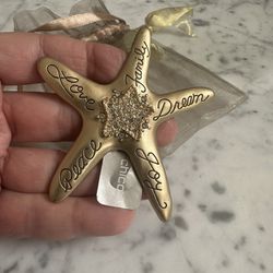 Chico’s Brooch/Pendant/Christmas Starfish Ornament, Dated 2017