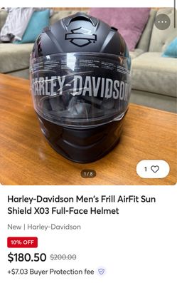 Harley-Davidson Men's Frill AirFit Sun Shield X03 Full-Face Helmet