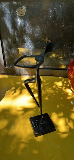 Abstract Bodrul Khalique Ballet Dancer Bronze Sculpture, designed for IKEA around 2000.  Pirouette position