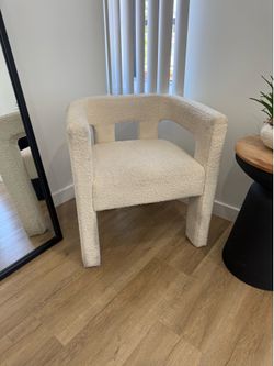 CB2 boucle chair