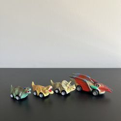 Dinosaur Pull Back Car Vehicle Toys 4 Pc Set
