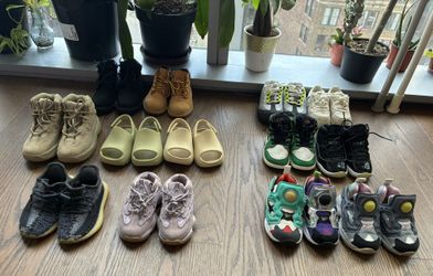 13 Brand Name Assorted Toddler Shoes -Yeezy, Jordan, + more