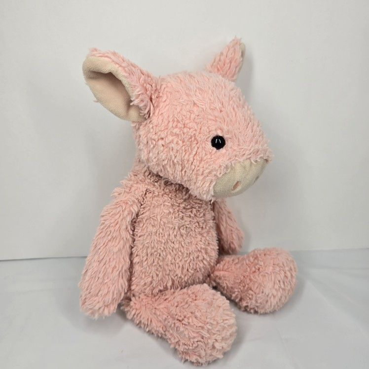 Manhattan Toy Peaches The Pig Plush 14" Stuffed Animal Piglet Piggy Zoo Barn Adorables Chenille
