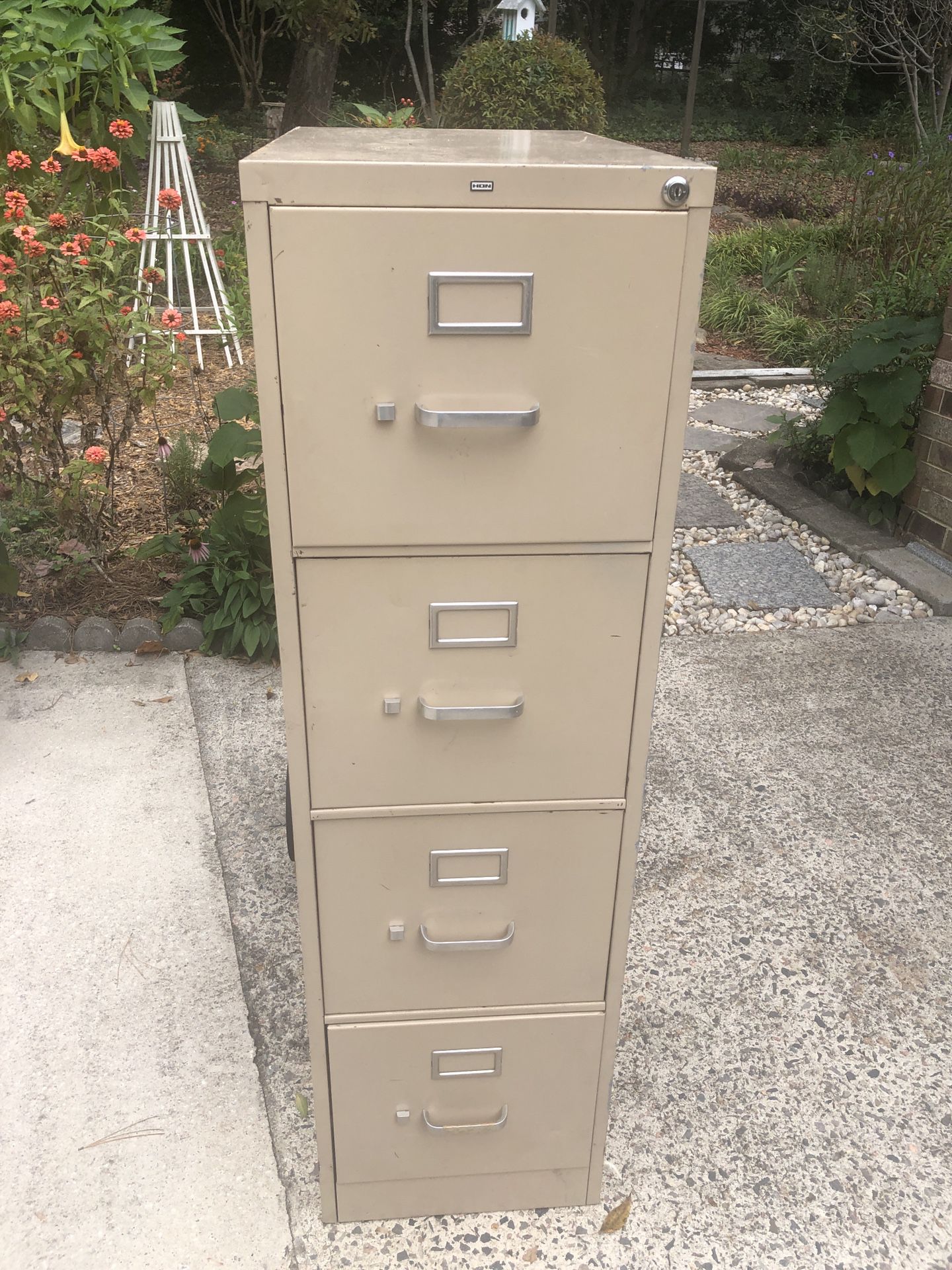 One 52”x25”x15” HON 510 Series 4-Drawer Vertical File Cabinet - Compare  @$500+