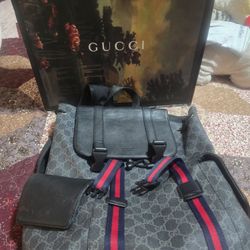 Gucci GG Grey large backpack in black GG Supreme