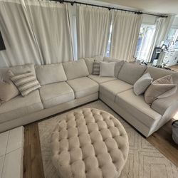 Large Neutral Sectional Sofa – Excellent Condition $1k OBO 