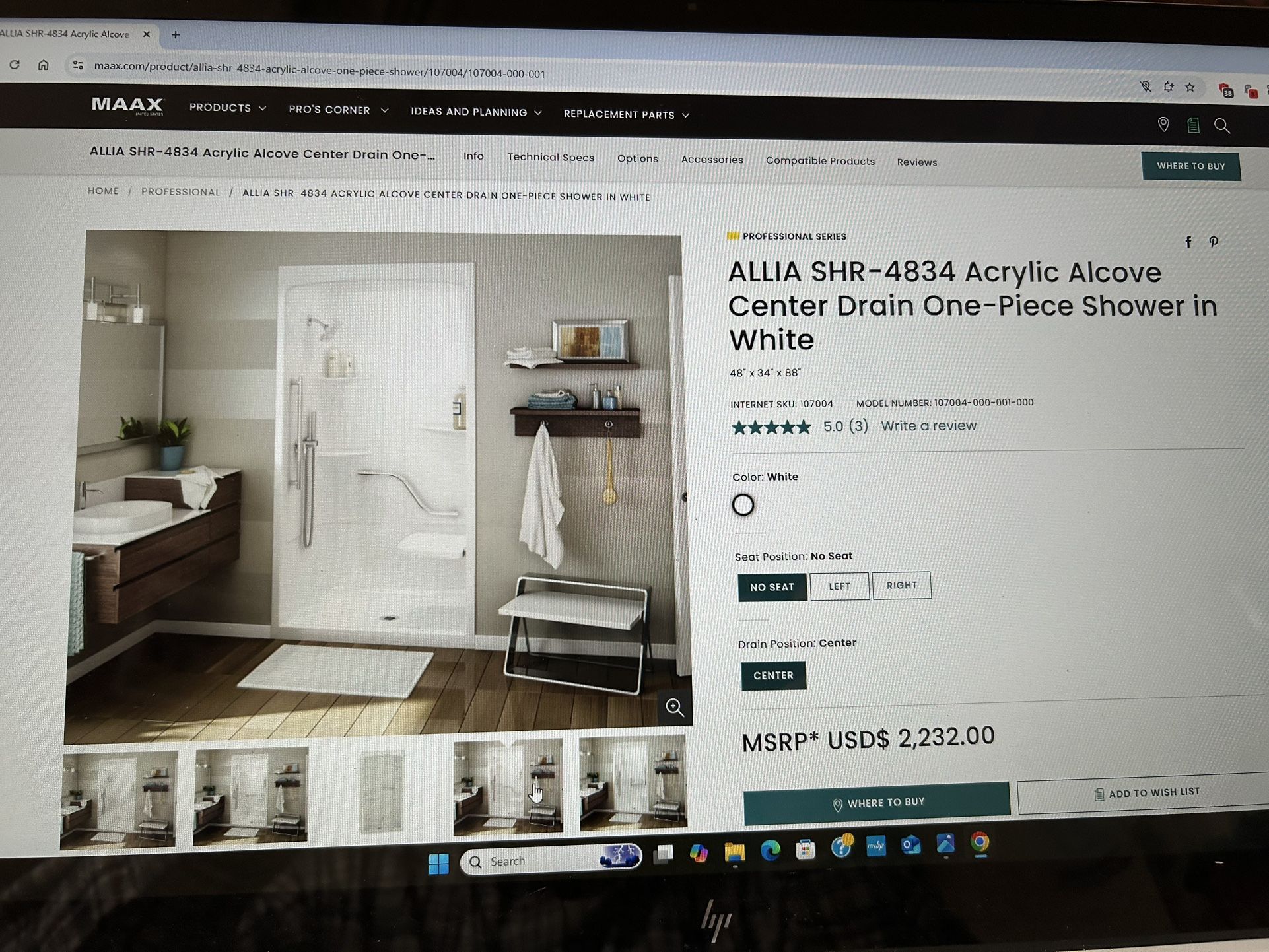 MAAX Allia SHR 4834 Shower