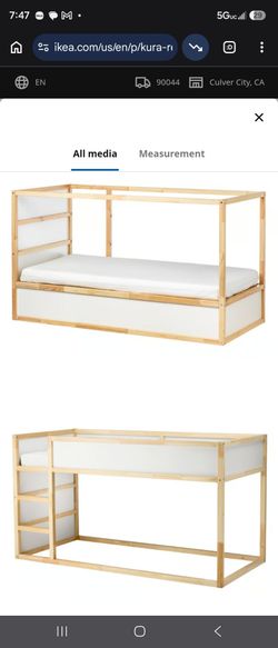 Ikea Kura Flippable Bed Frame