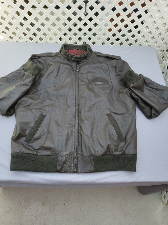 Vintage Alexander Lloyd Leather Jacket 3XT 90s Bomber Brown Preowned