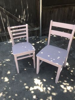 Wooden chairs rose chalk paint 2 for $50