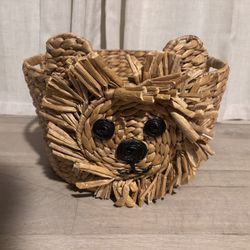 Lion Woven Storage Basket 