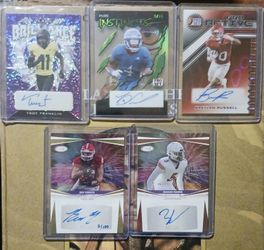 Really Nice Lot Of 5 Football Auto, Numbered Cards NM/ Better 