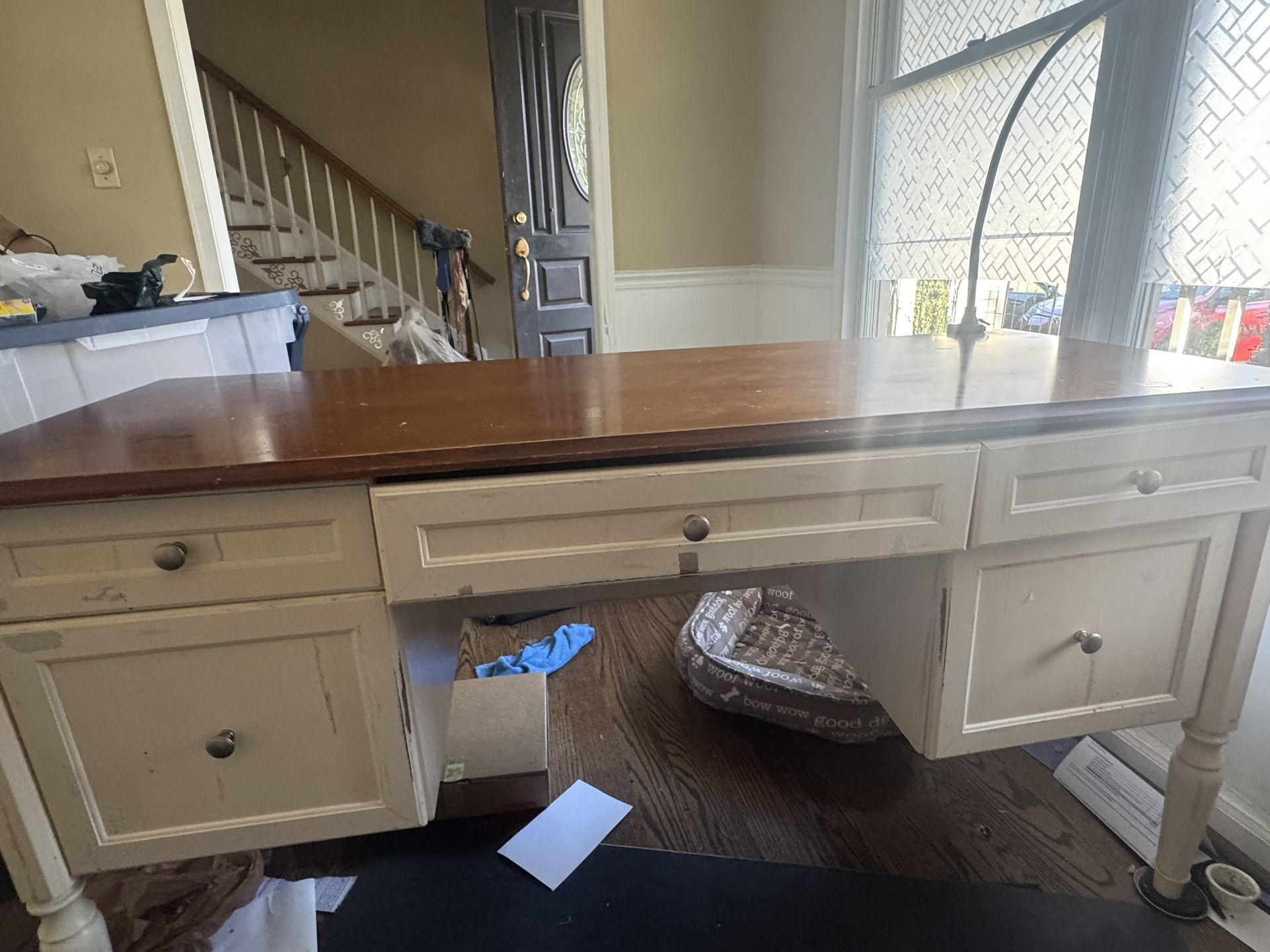 Desk With Bookshelf