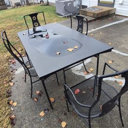 Mid Century Modern Patio Table An Chairs