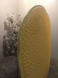 Glass plates, set of 3, Gold Color