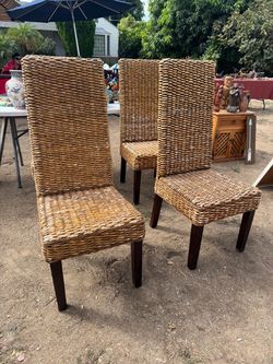 4 rattan dining chairs