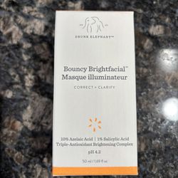 NEW DRUNK ELEPHANT BOUNCY BRIGHTFACIAL FULL SIZE $30!