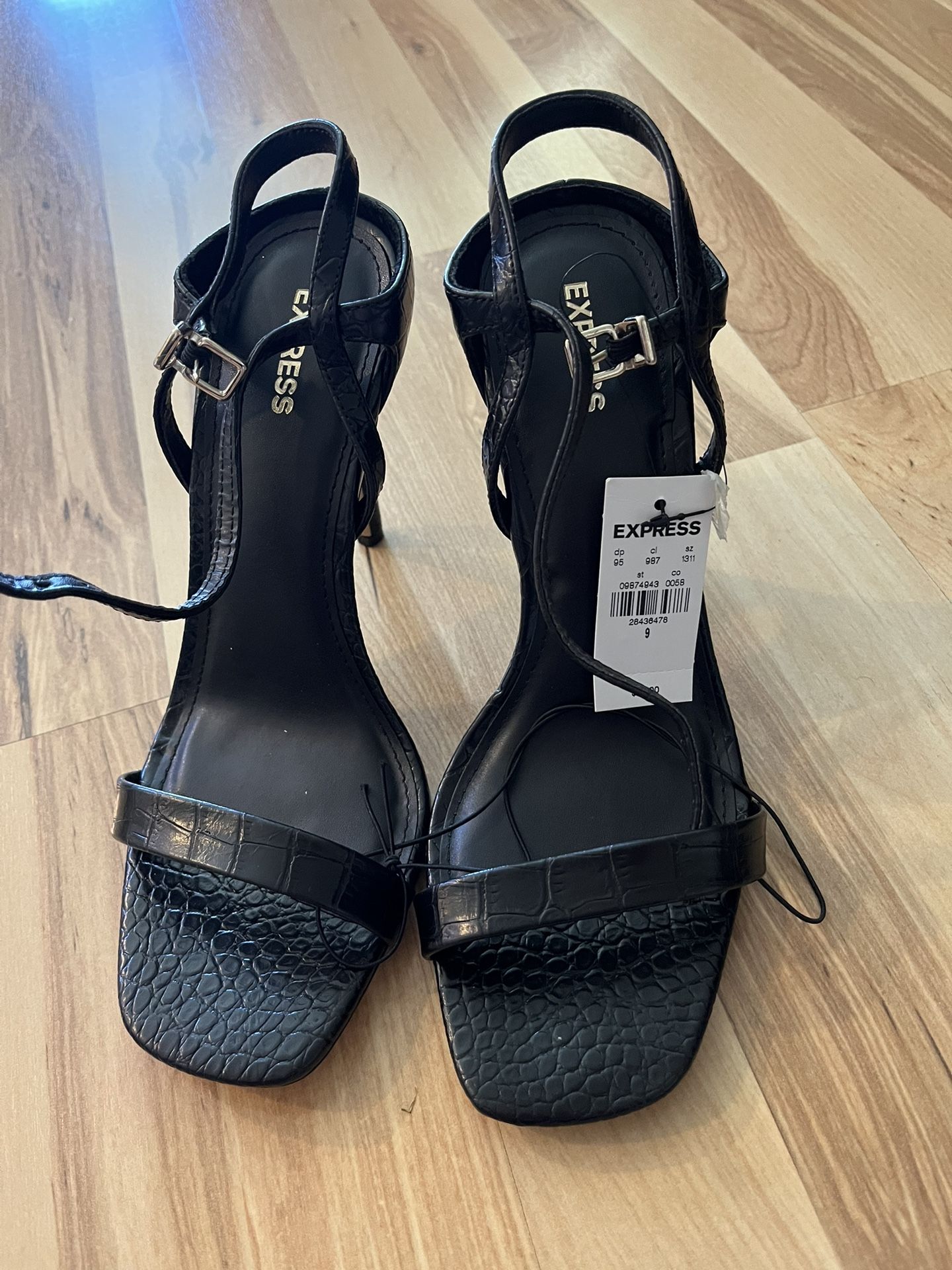 Express Brand Black Heels Sandals