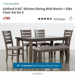 Living Spaces Dining Table with 4 Chairs