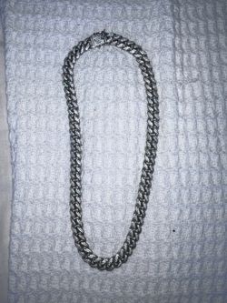 GLD White Gold Diamond Cuban Chain 