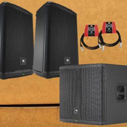 JBL EON Series Powered Speaker System 12" Bluetooth PA 18" Subwoofer 4100 Watts Package 🚨 No Credit Needed 🚨 Payment Options Available 🚨
