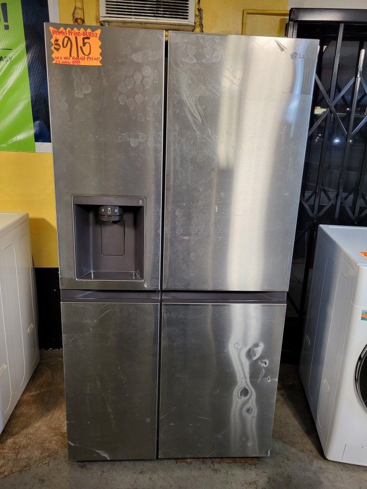 New LG Side By Side Refrigerator 27 Cubic Feet
